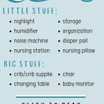 nursery checklist, nursery essentials,
