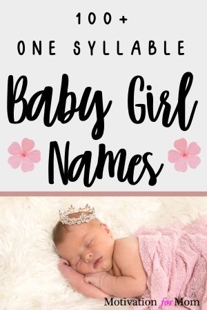 one syllable baby girl names