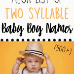 two syllable baby boy names
