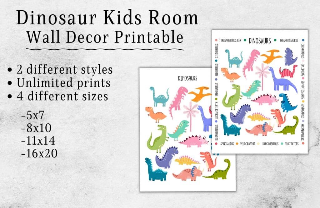 dinosaur nursery art