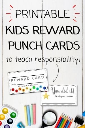 kids rewards punch cards