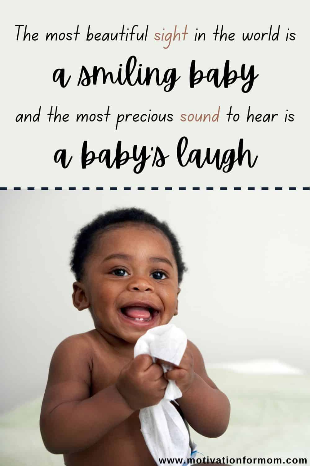 23 Sweetest Baby Smiling Quotes Motivation for Mom