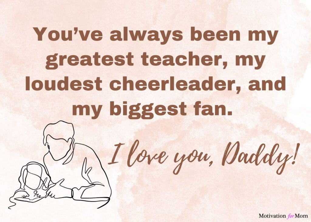 i love my dad quotes from daughter, card for dad