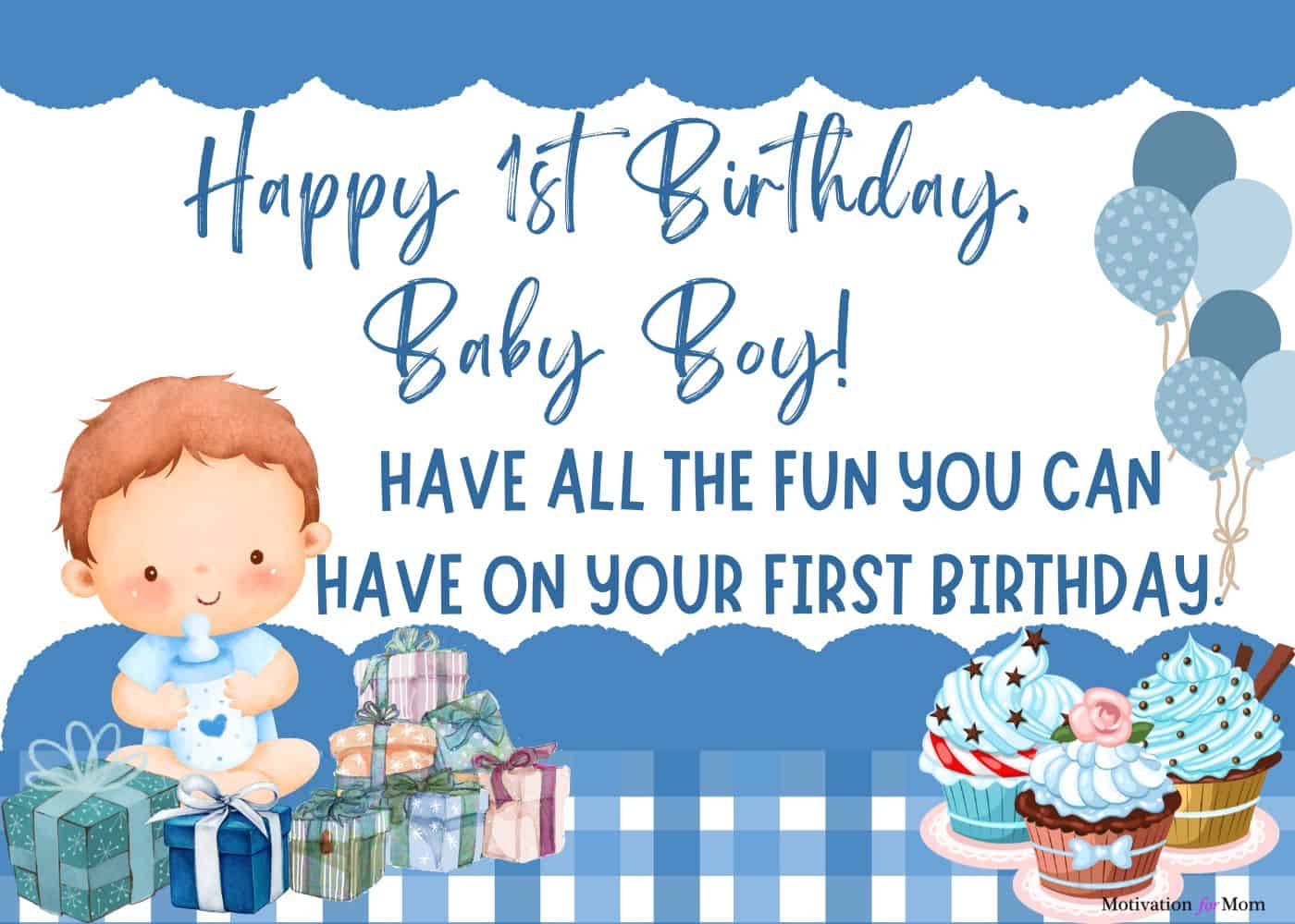 25 Charming First Birthday Quotes for Baby Boy – Motivation for Mom
