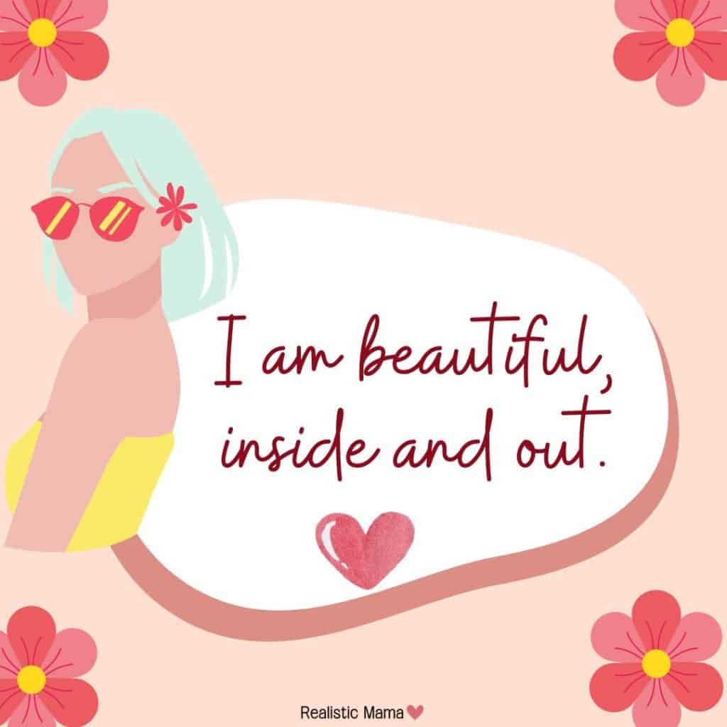 body confidence positive affirmations, positive affirmations for low self esteem