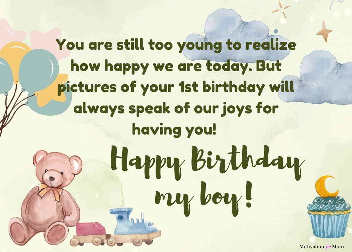 25 Charming First Birthday Quotes for Baby Boy – Motivation for Mom