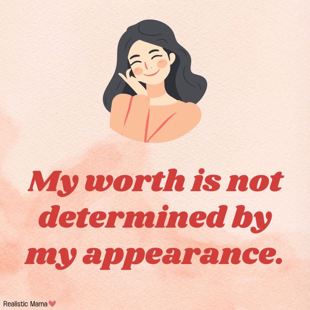 body confidence positive affirmations, positive affirmations for low self esteem