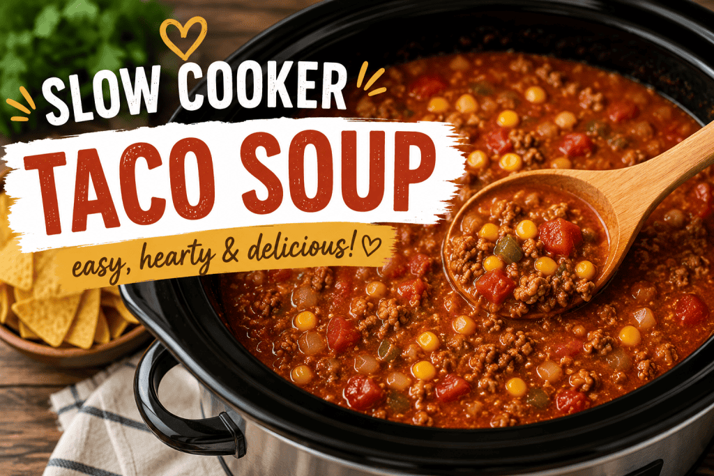 slow cooker taco soup, taco soup recipe, crockpot recipes
